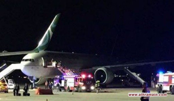 طائرة سعودية تهبط اضطراريا في مطار بروكسل