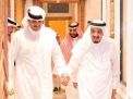 استقبال الامير بن سلمان للشيخ عبد الله بن علي بن جاسم رئيس الفرع الثاني المنافس في الاسرة القطرية الحاكمة 