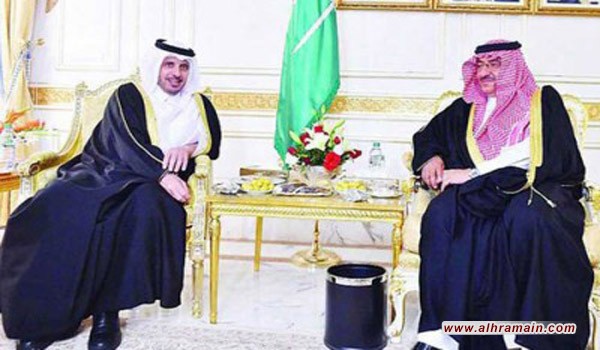 ولي العهد السعودي يبحث مع رئيس وزراء قطر جهود محاربة الإرهاب والعلاقات الثنائية وسبل تعزيزها في مختلف المجالات خاصة الامنية  